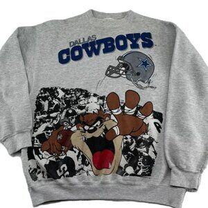 VTG Trench Dallas Cowboys TAZ Tazmanian Devil NFL Sweatshirt